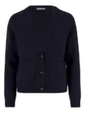 OLIVER LATTUGHI v-neck patch-pocket cardigan - Blue