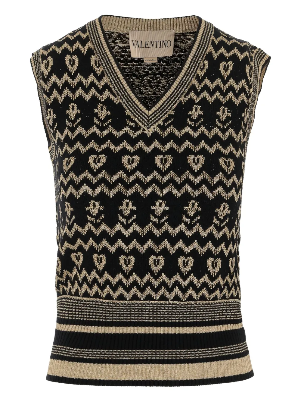 Valentino Garavani knit vest - ブラック Valentino Garavani knit vest - ブラック