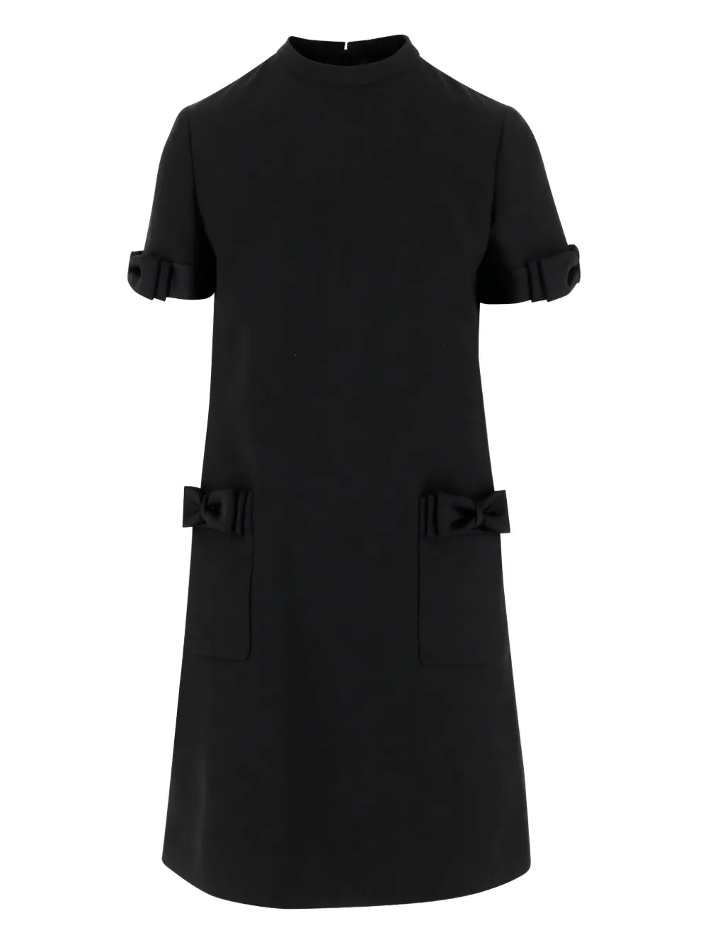 Valentino Garavani bow-detail pocket midi dress - ブラック Valentino Garavani bow-detail pocket midi dress - ブラック
