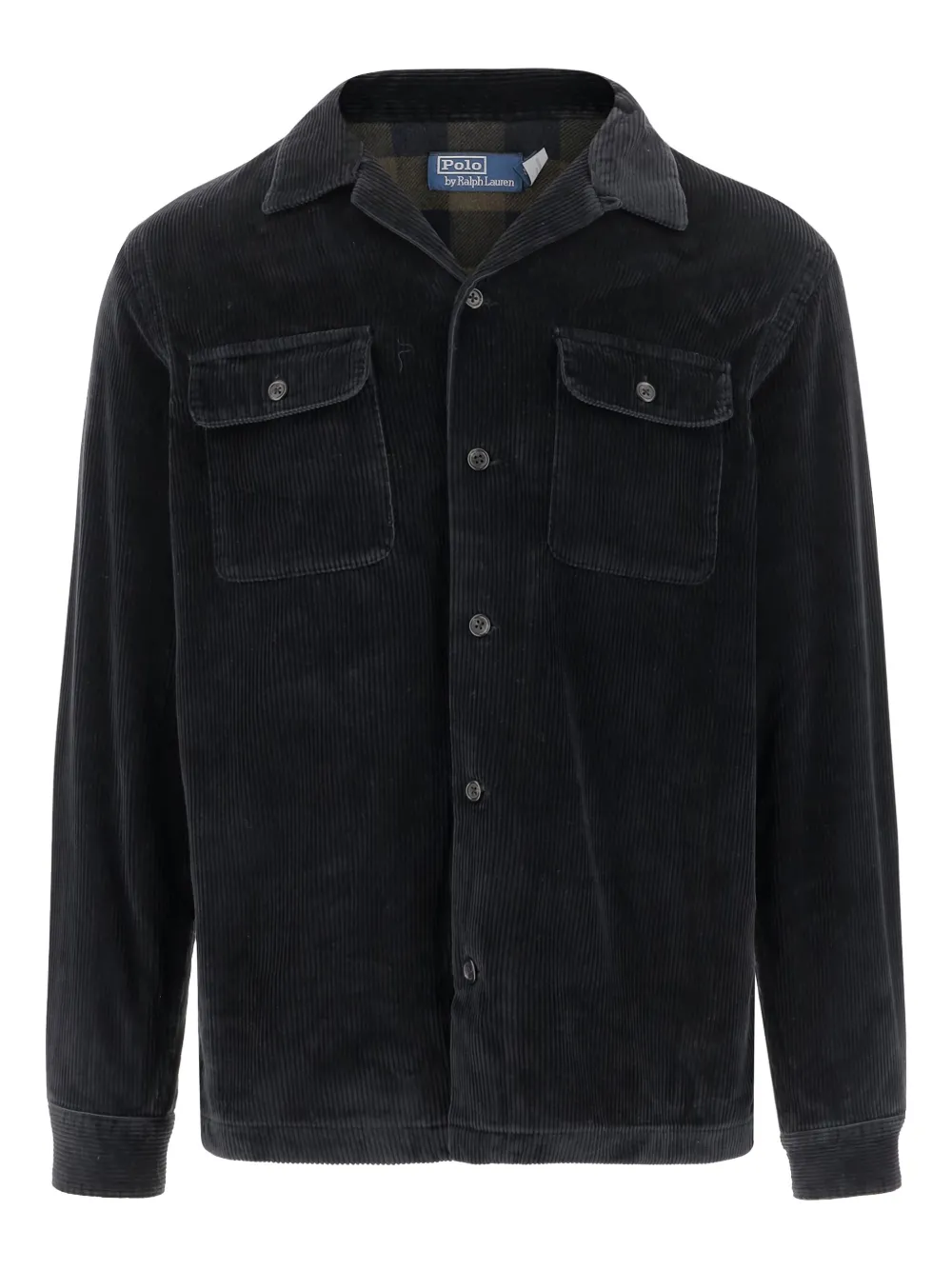 Polo Ralph Lauren Corduroy Chest-pocket Shirt In Black