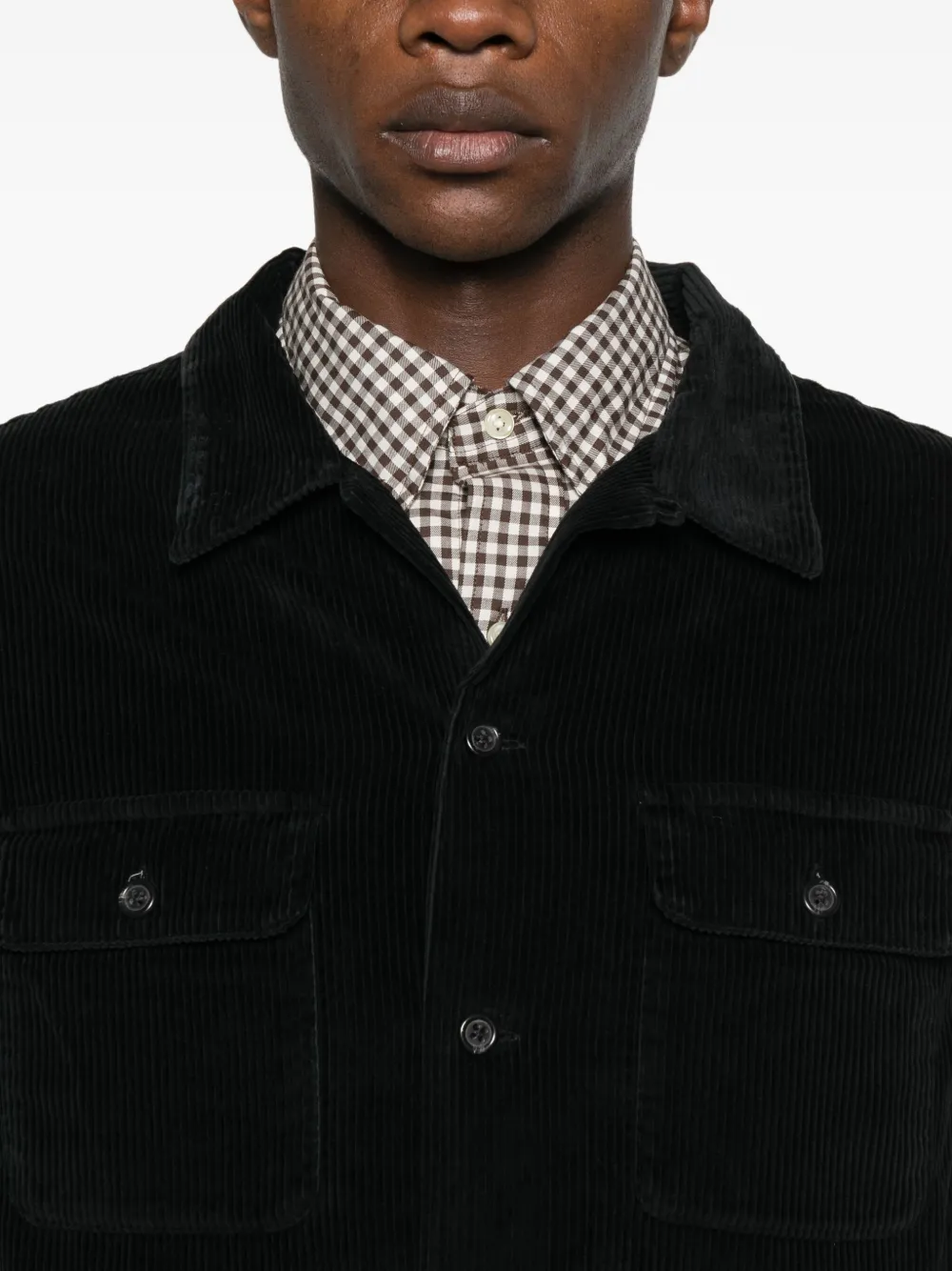 Polo Ralph Lauren Ribfluwelen overhemd met borstzak Zwart