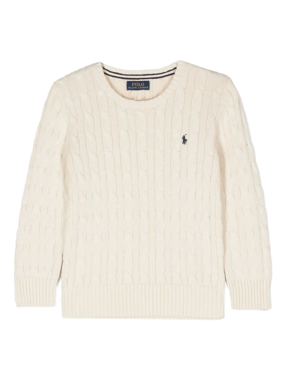 POLO RALPH LAUREN KIDS cable-knit cotton sweater | Neutrals | Image 1