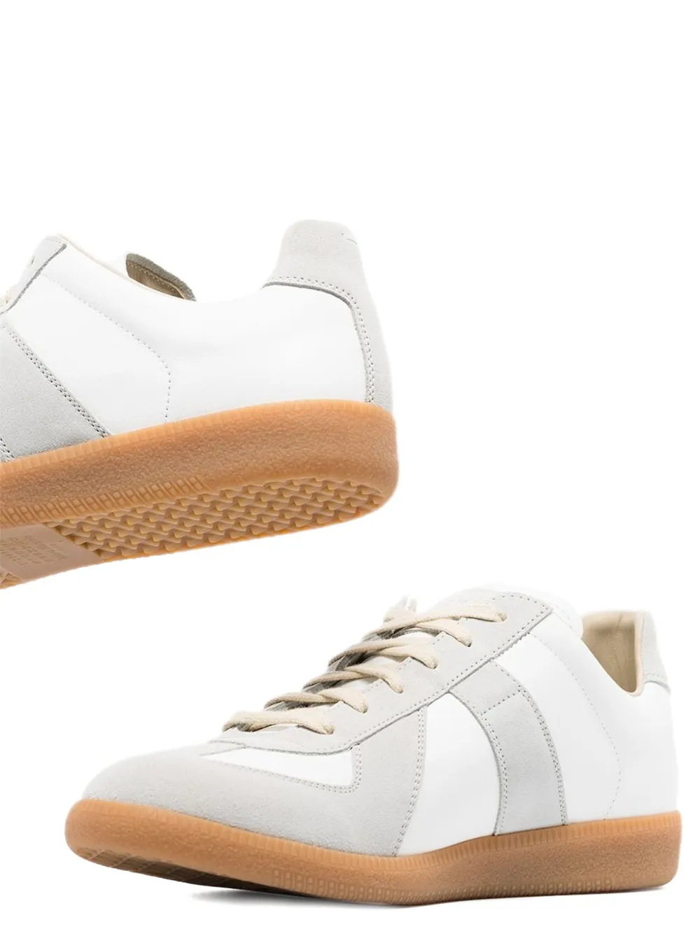 Maison Margiela leather lace-up sneakers Grey