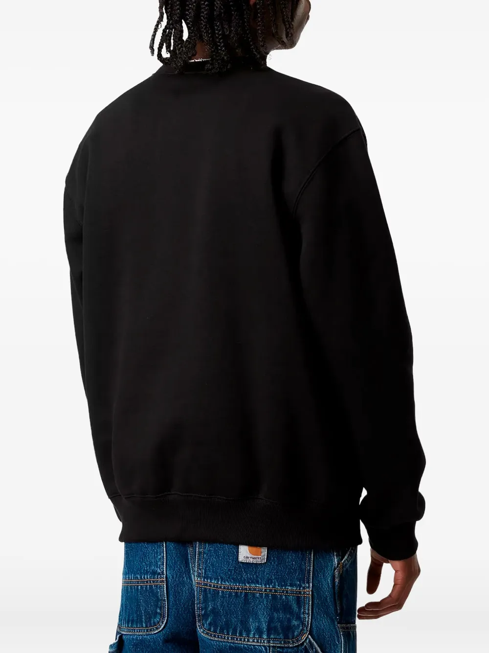 Carhartt WIP Sweater met logo en ronde hals - Zwart