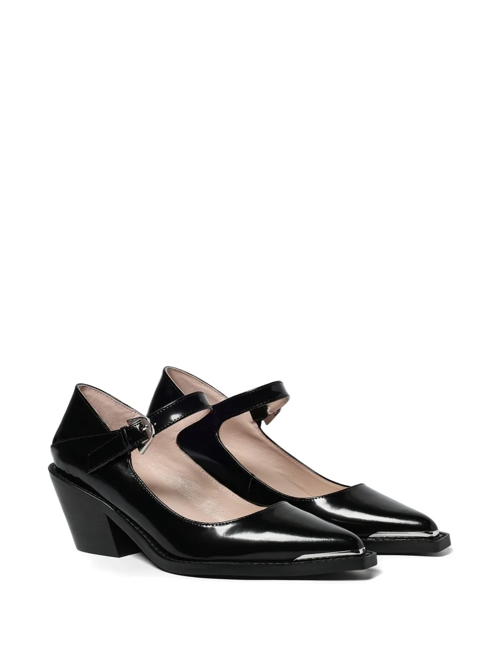Coccinelle 40mm Square-toe Heeled Pumps In Black
