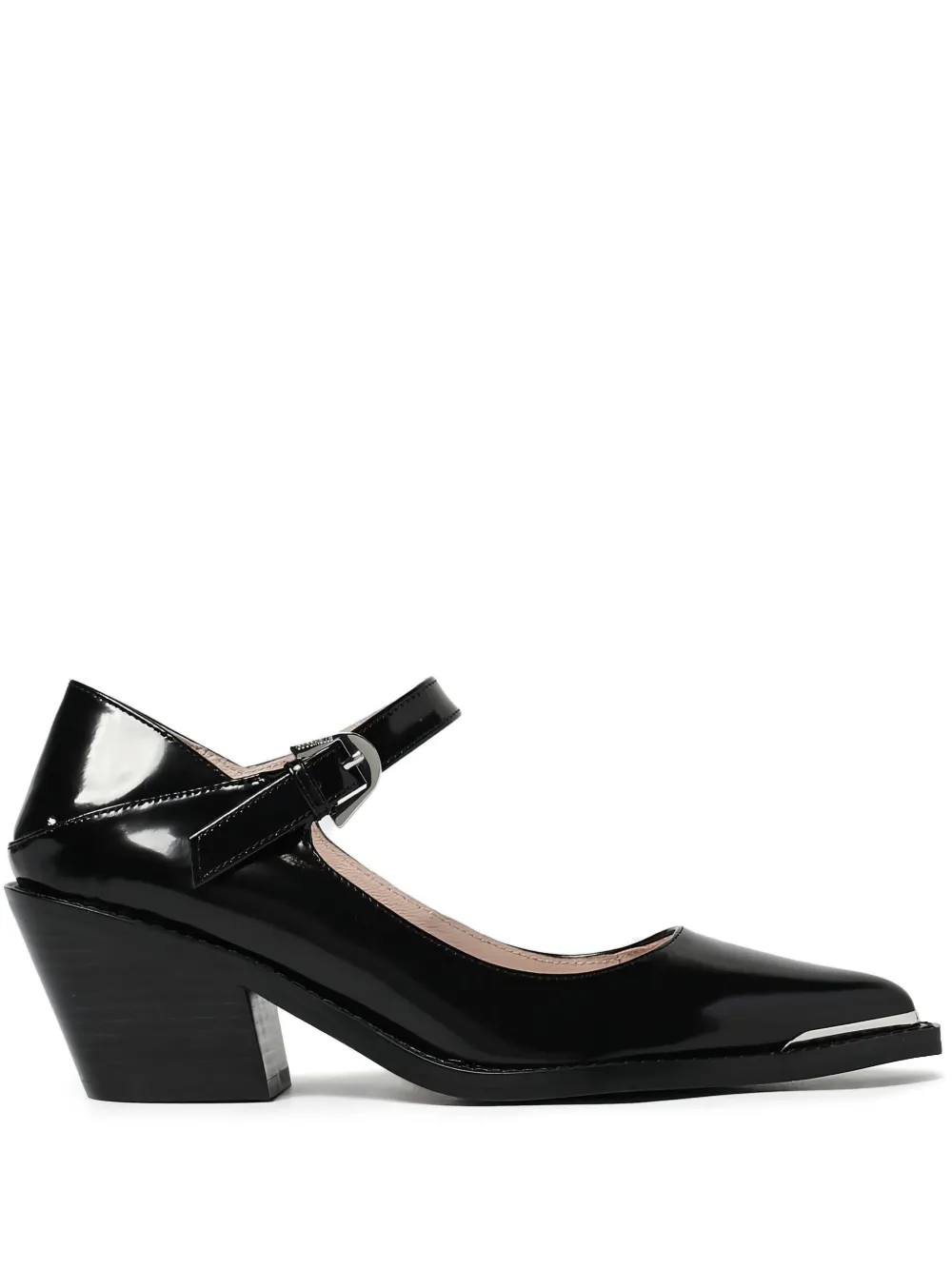 Coccinelle 40 mm pumps met vierkante neus en hak Zwart