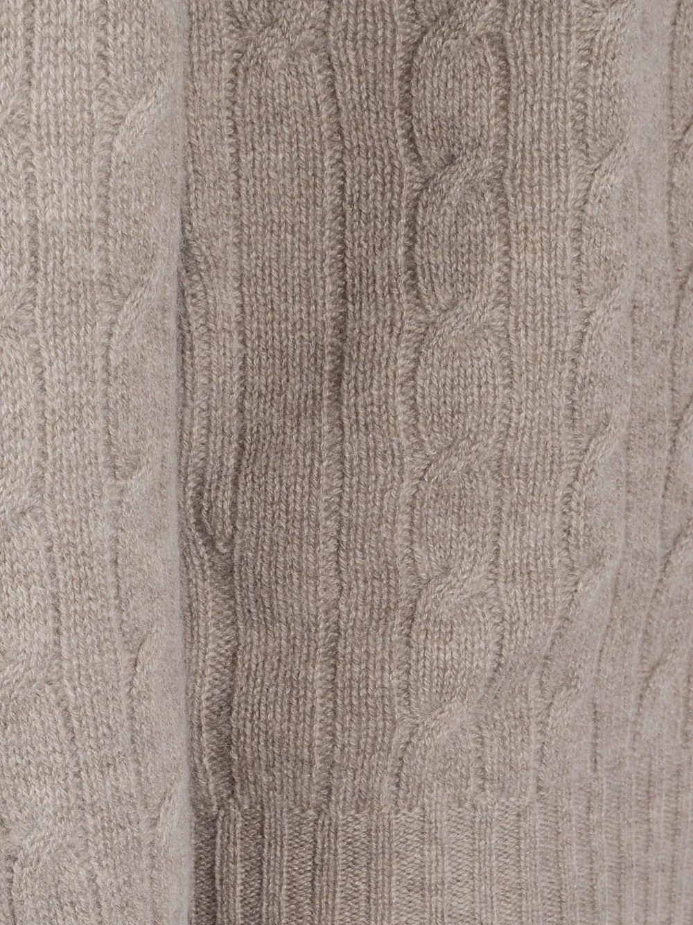 Drumohr Gevlochten trui met ronde hals Beige