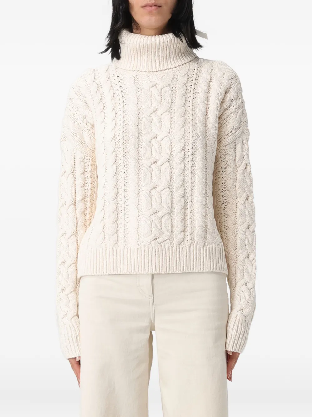 Ralph Lauren Cable-knit Turtleneck Knitwear In Multi