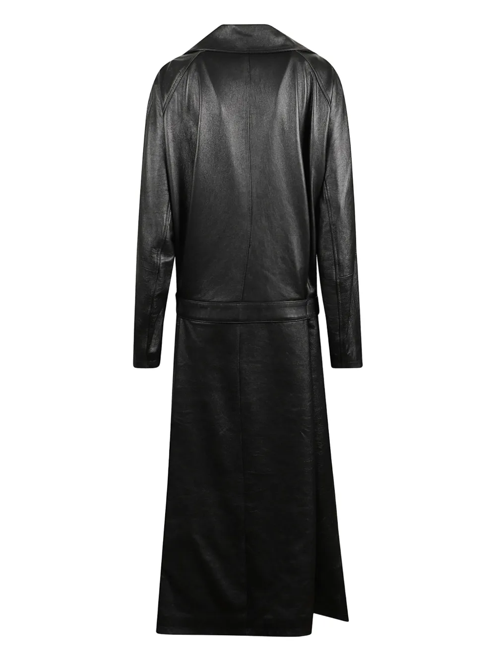 Balenciaga Jas van lamsleer met ceintuur - Zwart