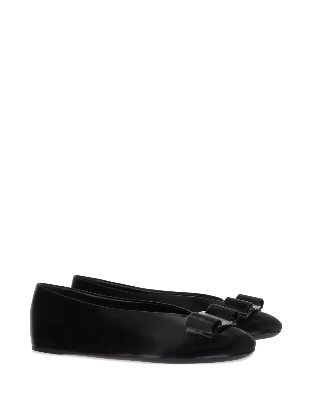 Ferragamo bow-detail ballet flats - Zwart