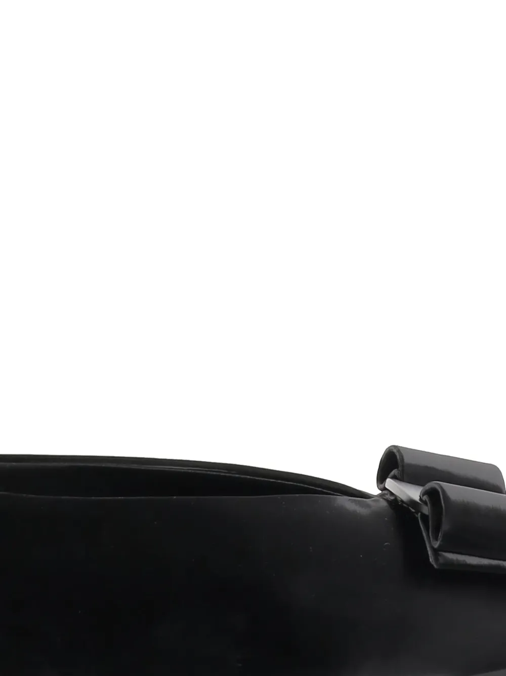 Ferragamo bow-detail ballet flats Black