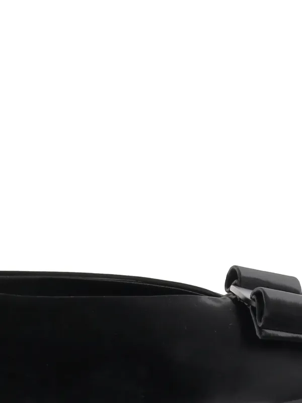 Ferragamo リボンディテール フラットシューズ | ブラック | FARFETCH JP