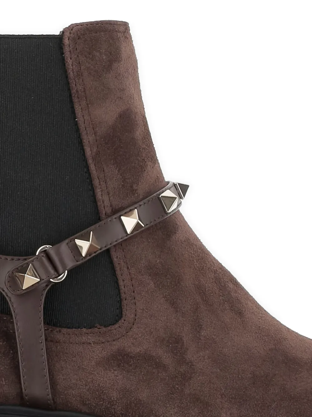 Valentino Garavani 50mm stud-embellished ankle boots Brown