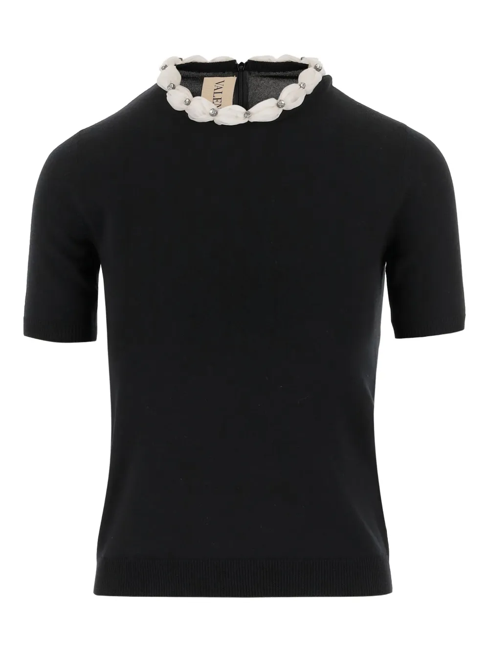 Valentino Garavani embellished-collar sweater | Black | Image 1