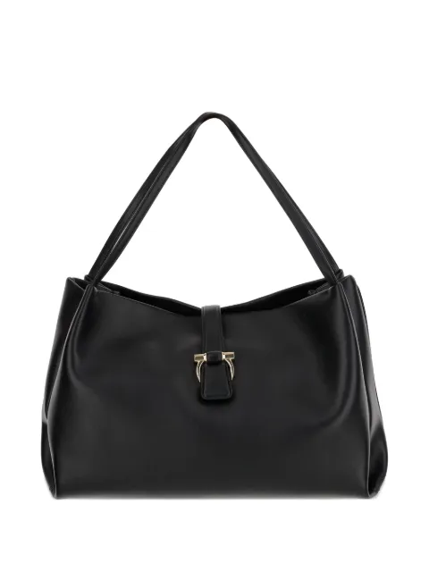 Ferragamo Gancini-clasp calfskin shoulder bag