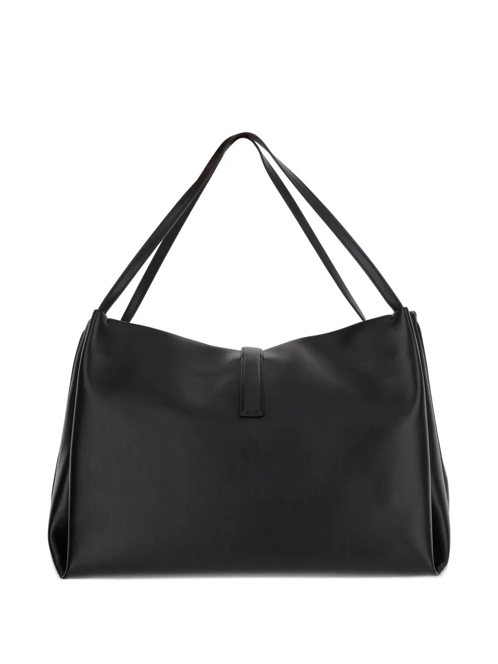 Ferragamo Gancini-clasp calfskin shoulder bag - Zwart