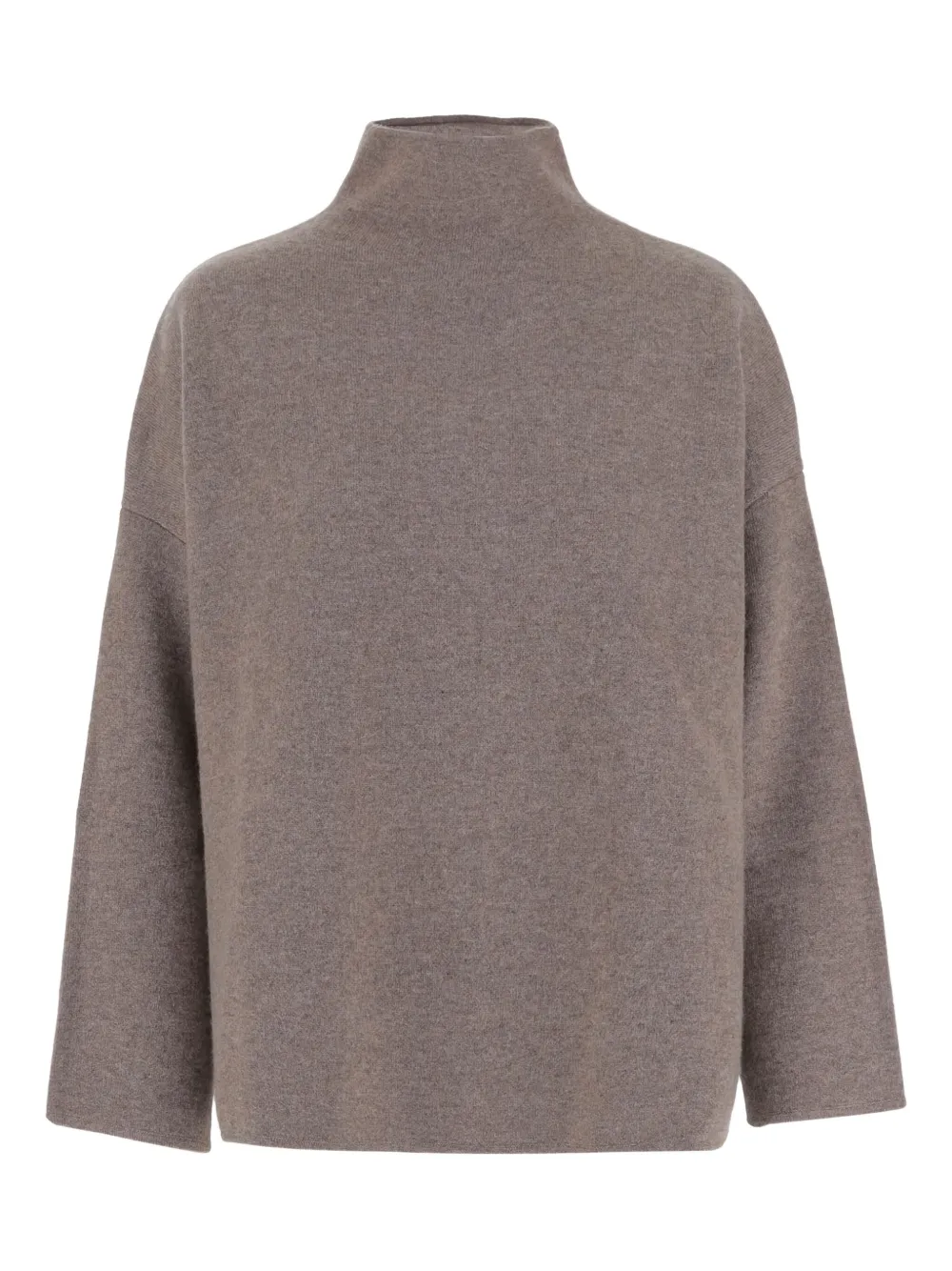 OLIVER LATTUGHI high-neck drop-shoulder sweater - グレー OLIVER LATTUGHI high-neck drop-shoulder sweater - グレー