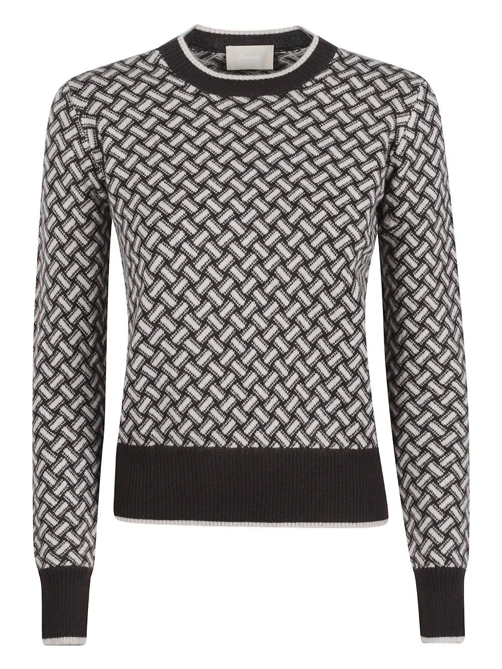 Drumohr crew neck patterned sweater | Grey | Image 1