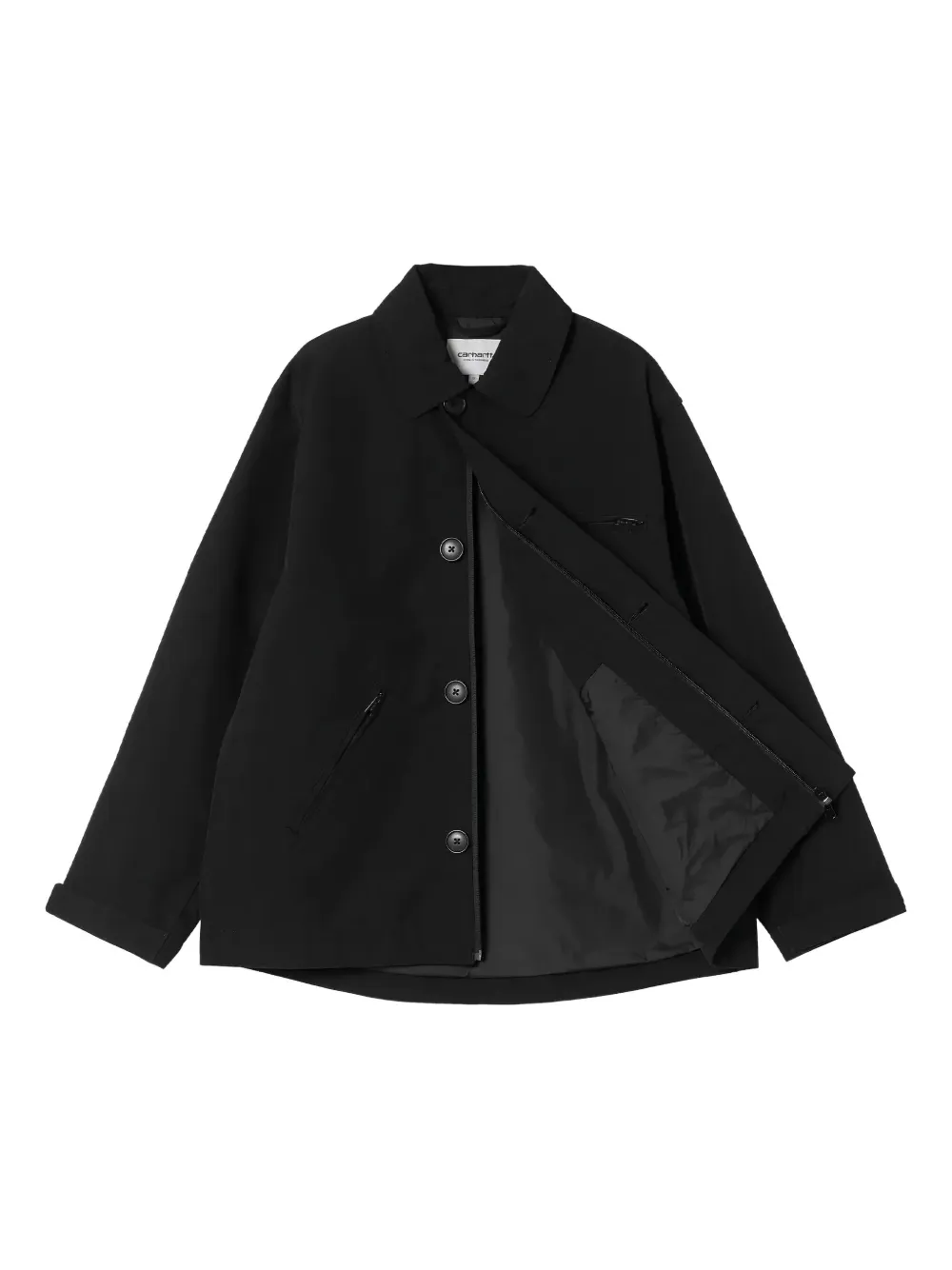 Carhartt WIP Barnett canvas jacket | Black | Image 1