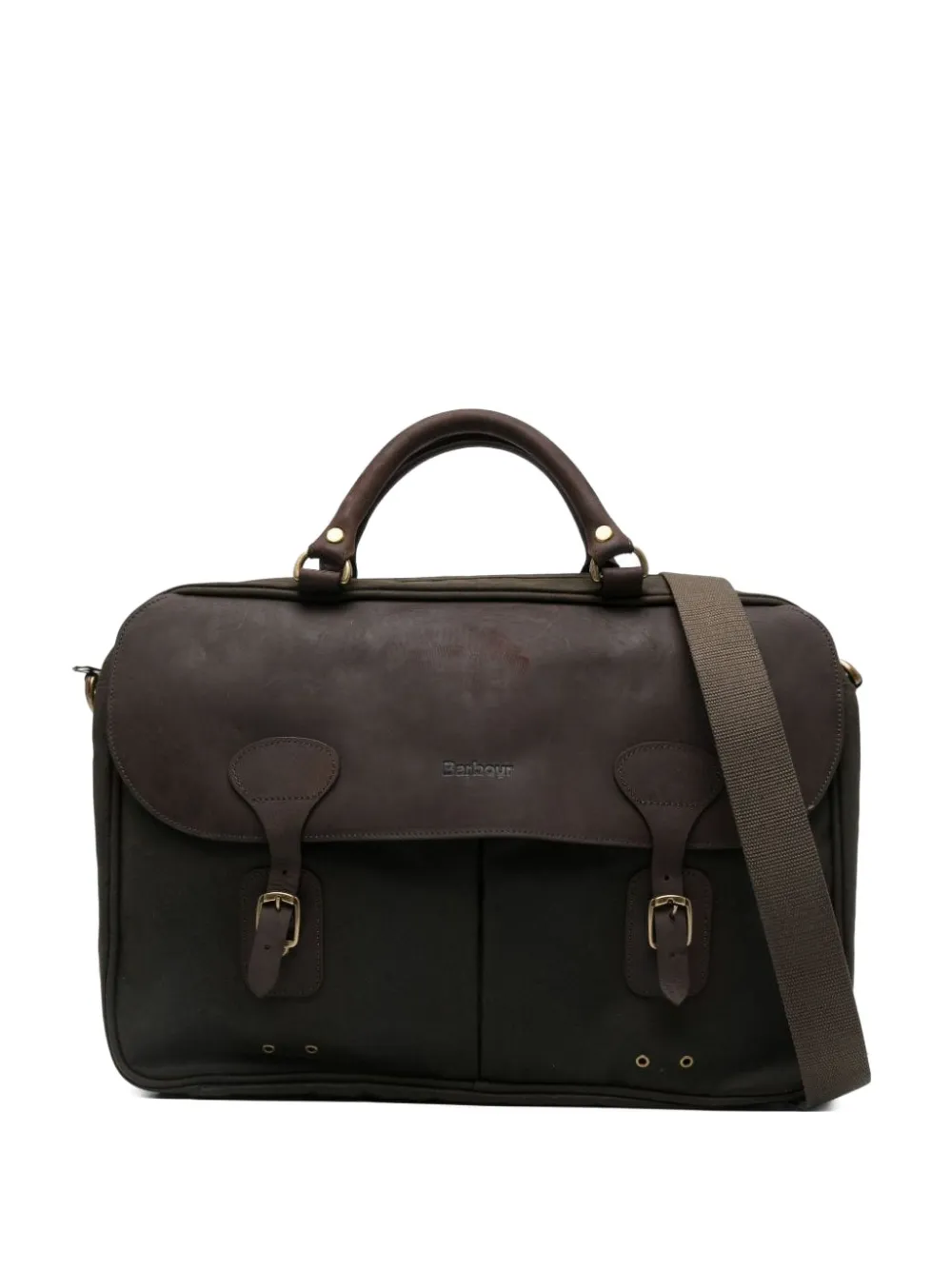 Barbour バックル ビジネスバッグ - ブラウン Barbour バックル ビジネスバッグ - ブラウン