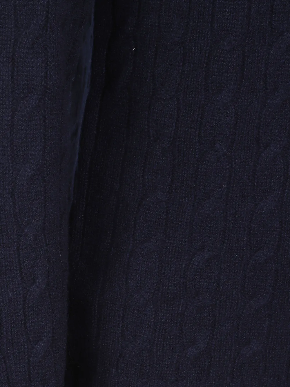 Drumohr Kabelgebreide trui met ronde hals Blauw