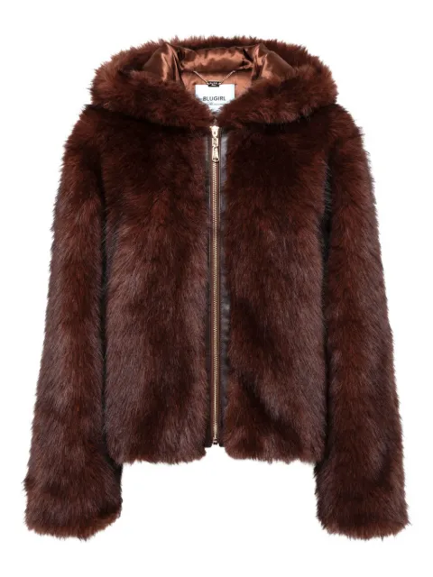 Blugirl hooded faux-fur jacket