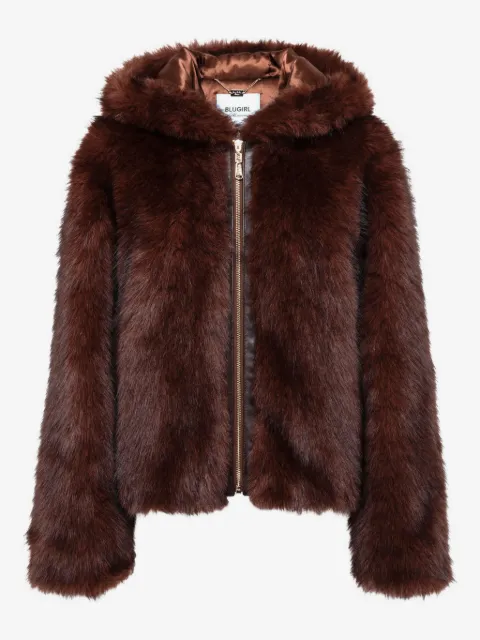 Blugirl hooded faux-fur jacket