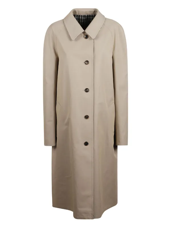 Miu Miu Button-fastening Collared Coat in Neutrals