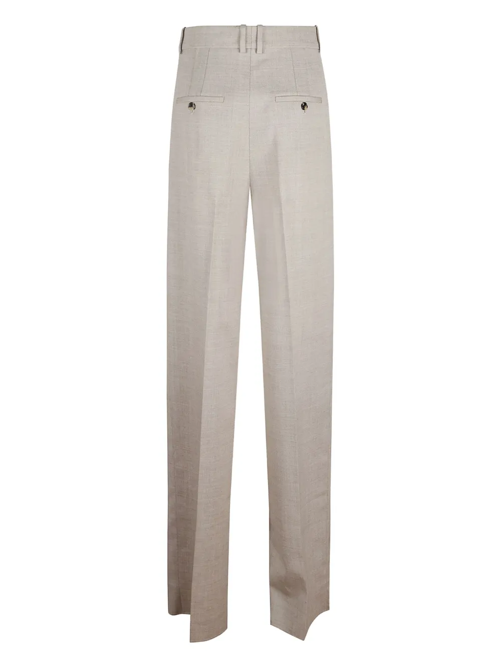 Saint Laurent Pleated Trousers In Neutral