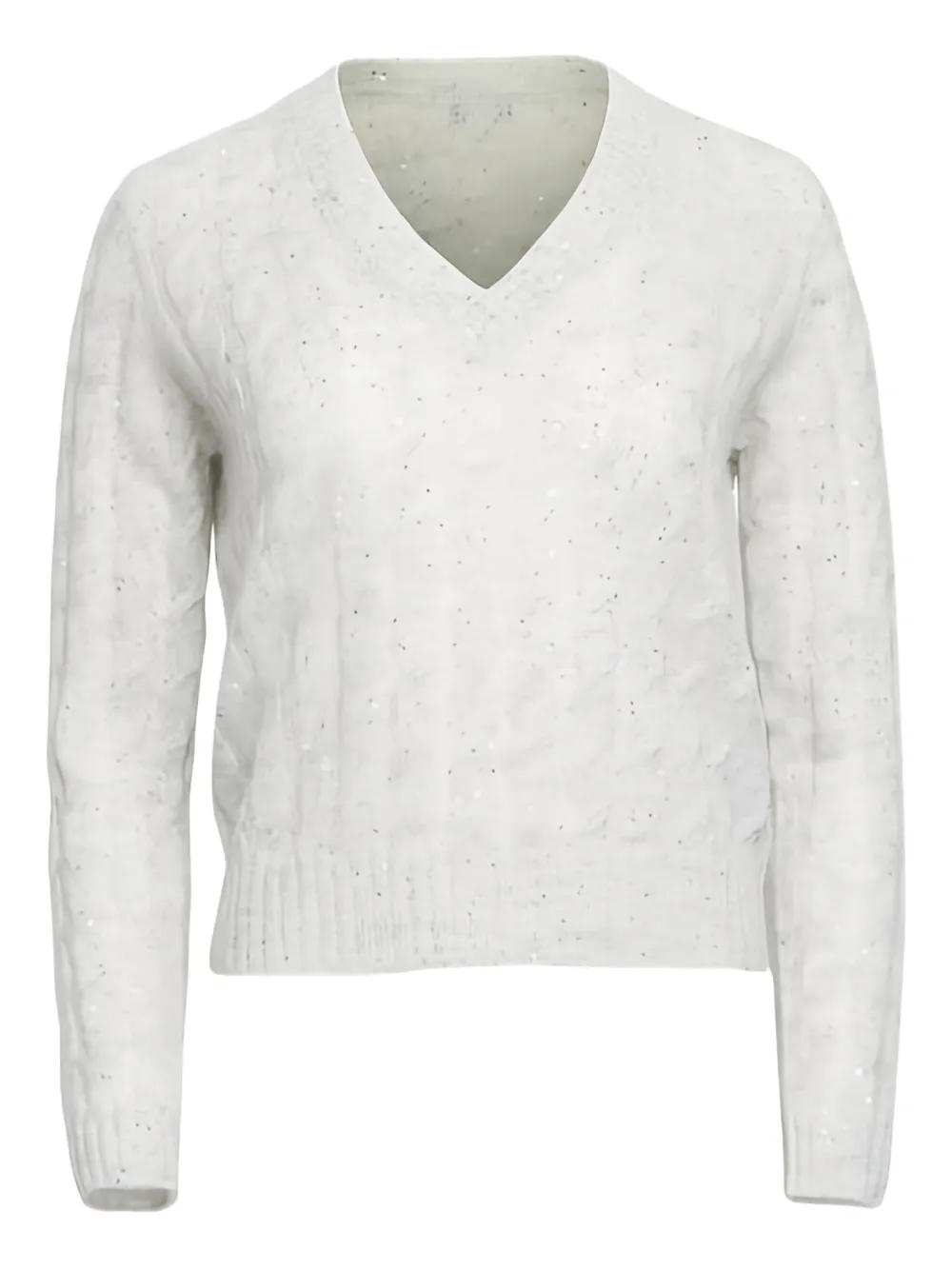 Brunello Cucinelli pull orné de sequins à col v | Pulls | Image 2