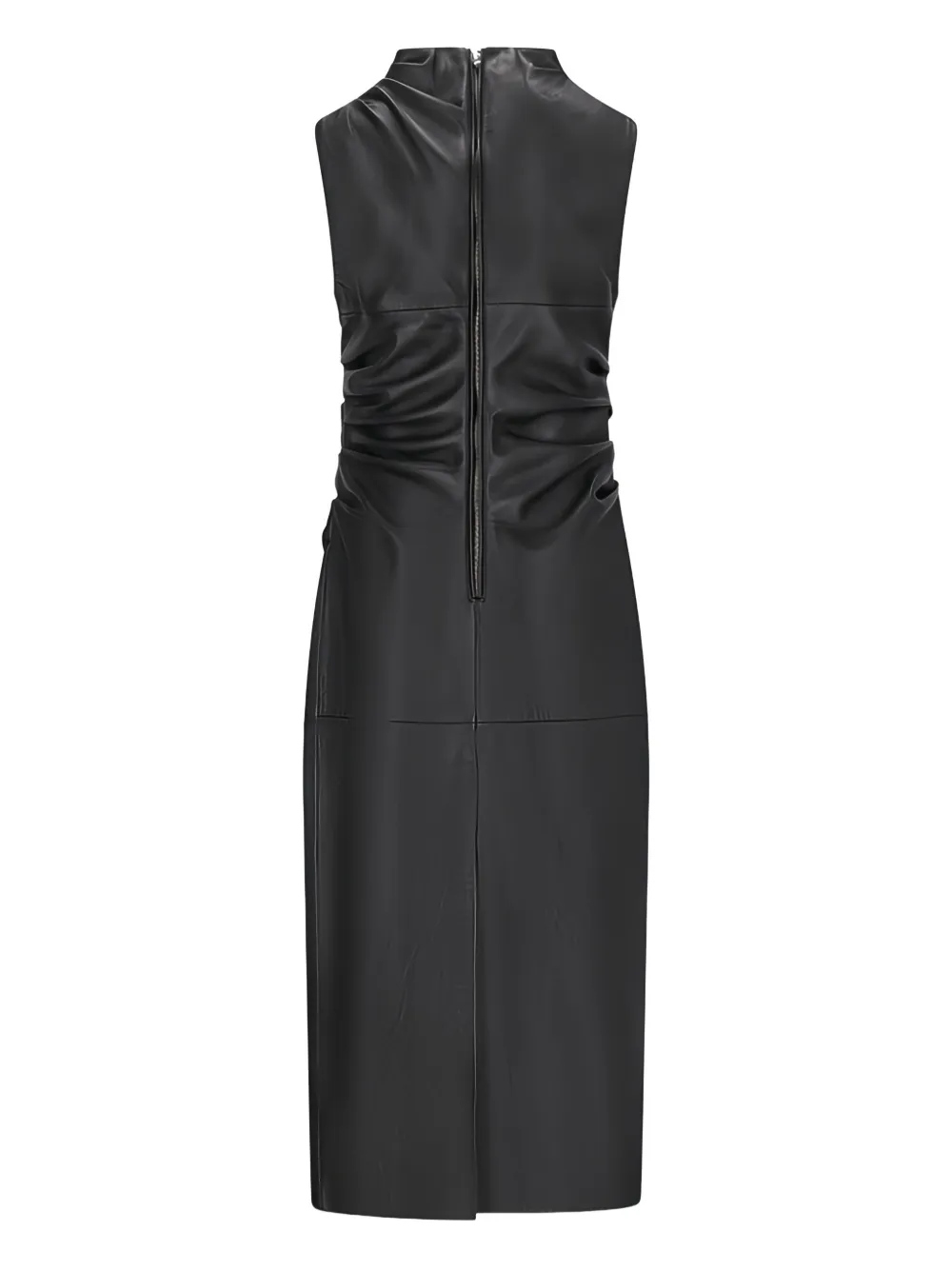 Giuseppe Di Morabito sleeveless leather midi dress - Zwart