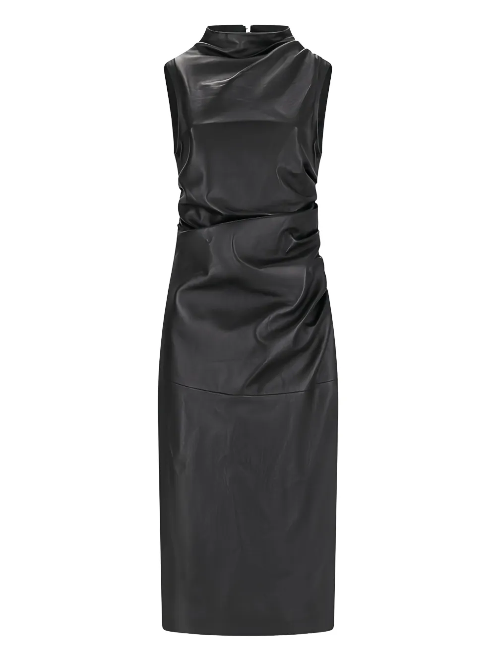 Giuseppe Di Morabito sleeveless leather midi dress | Black | Image 1