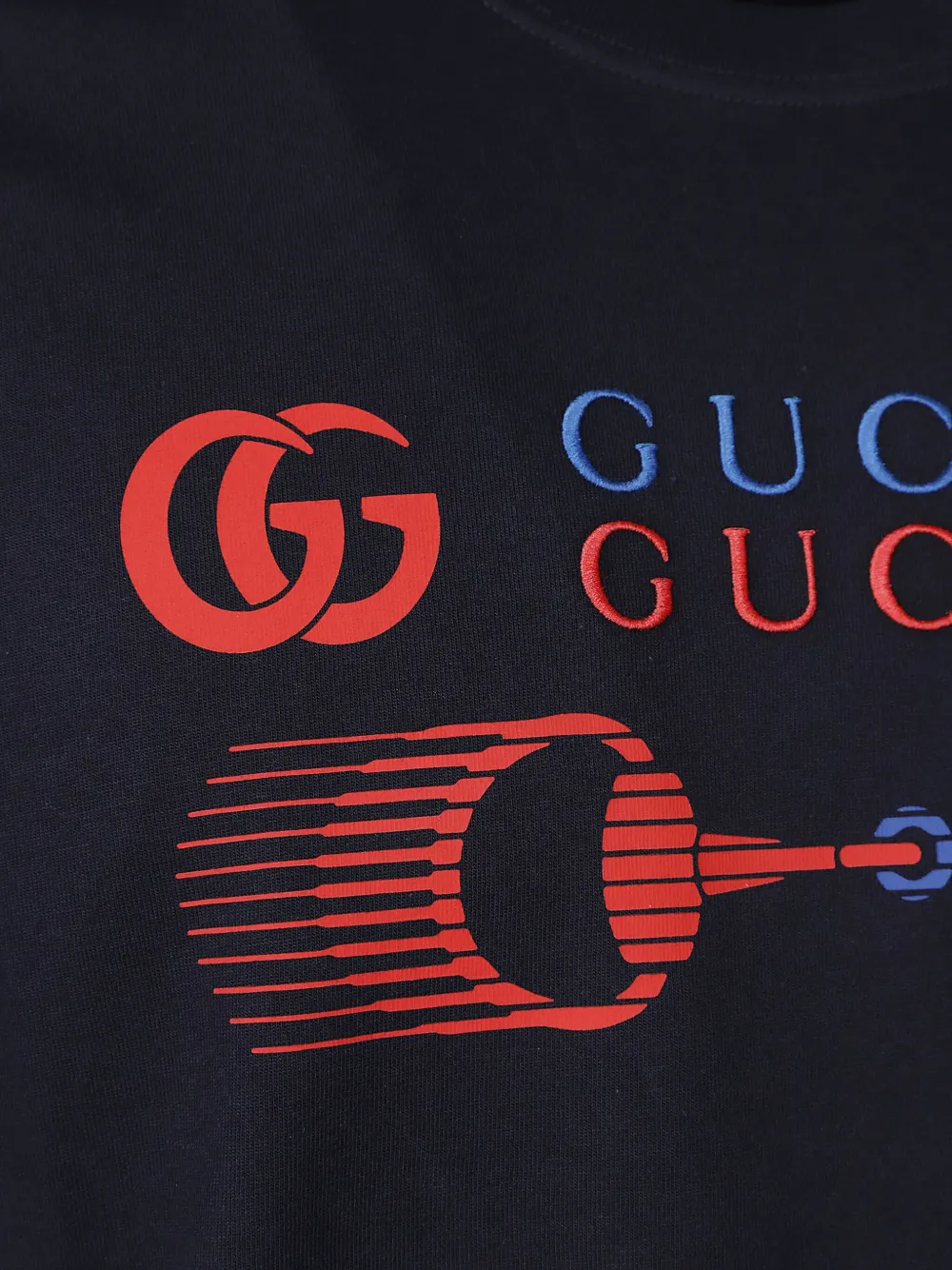 Gucci T-shirt met Horsebit-logo Blauw