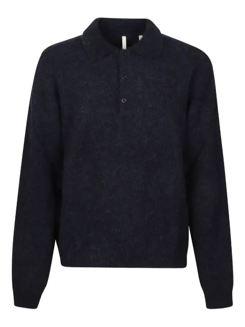 Sunflower polo-neck wool polo shirt