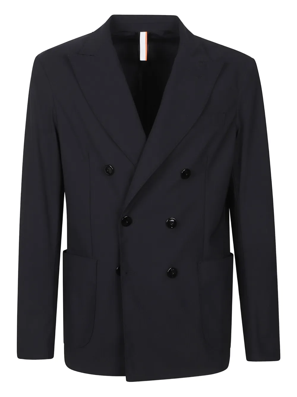 PMDS blazer con doble botonadura y bolsillo de parche | negro | Image 1