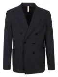 PMDS double-breasted patch-pocket blazer - Black
