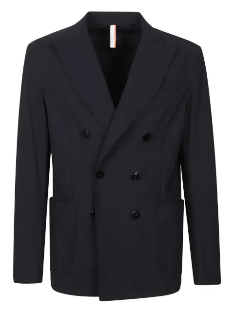 PMDS double-breasted patch-pocket blazer