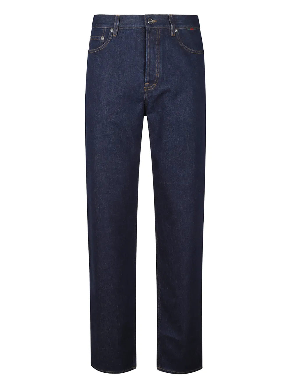 Gucci Logo-patch Jeans In Blue
