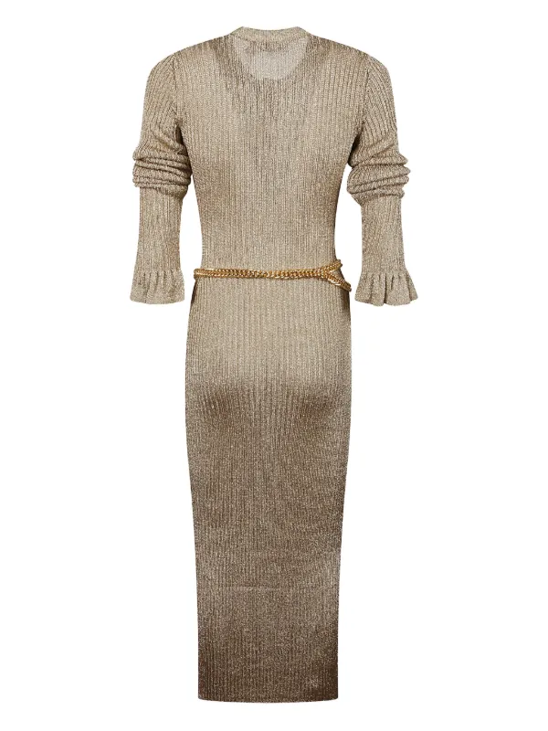 slim fit dress slacks Bianca Ribbed Knit Midi Dress in Buttery Yellow main image 0