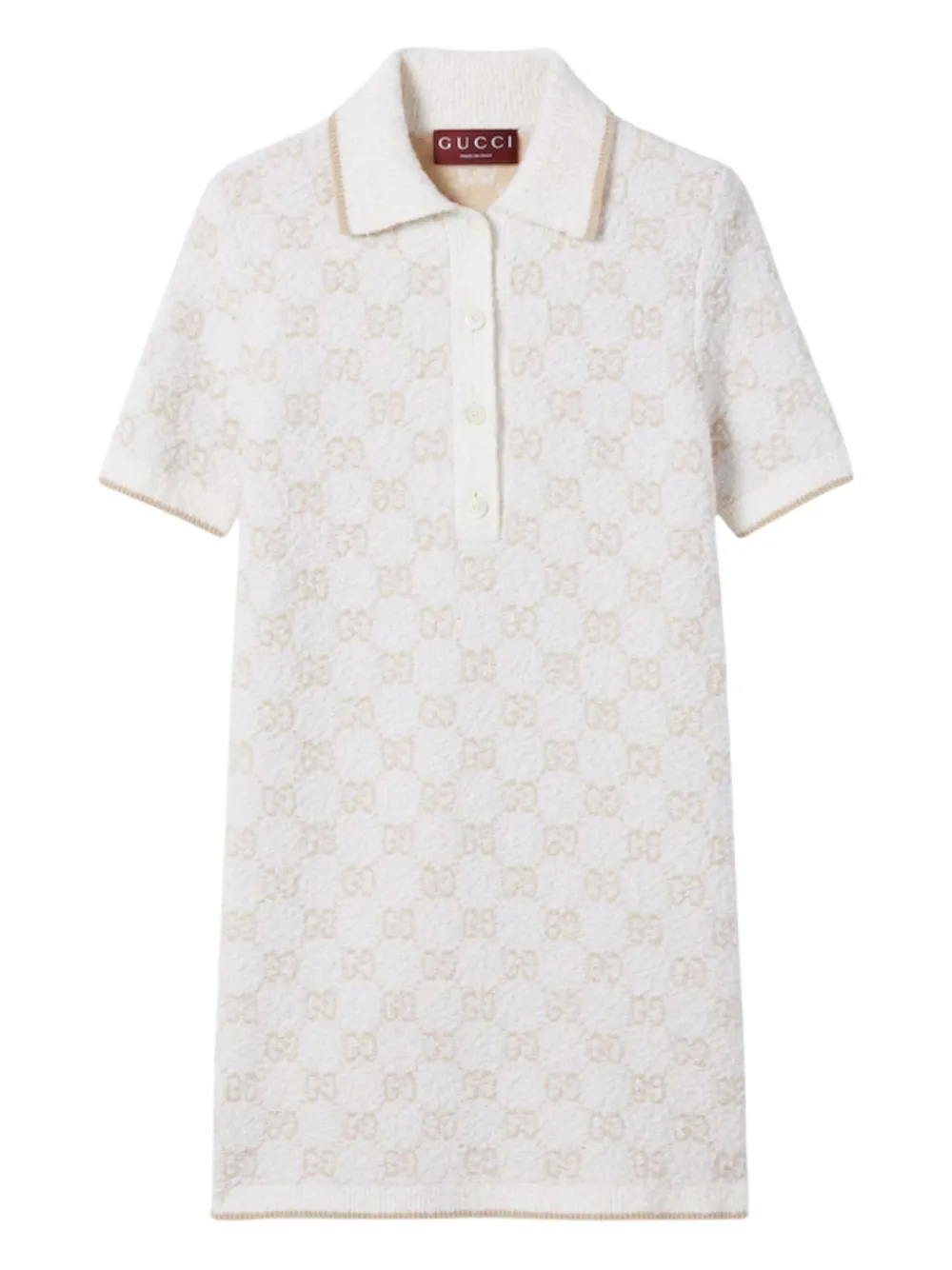 Gucci GG-pattern short-sleeve mini dress - ホワイト Gucci GG-pattern short-sleeve mini dress - ホワイト