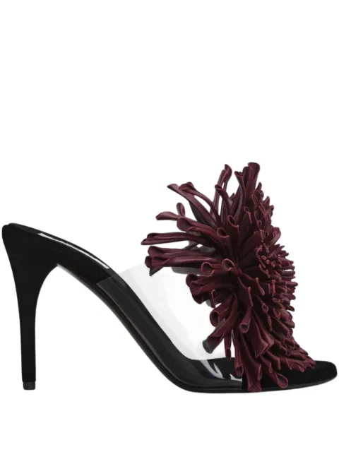 Alaïa 90mm leather-flower heeled sandals