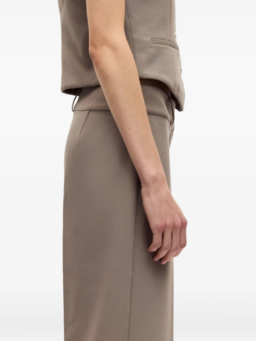 Samsoe & Samsoe Button Trousers In Gray