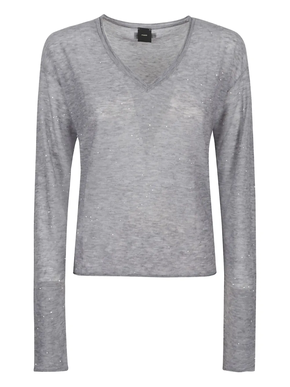 PINKO sequin-embellished V-neck top | Grey | Image 1