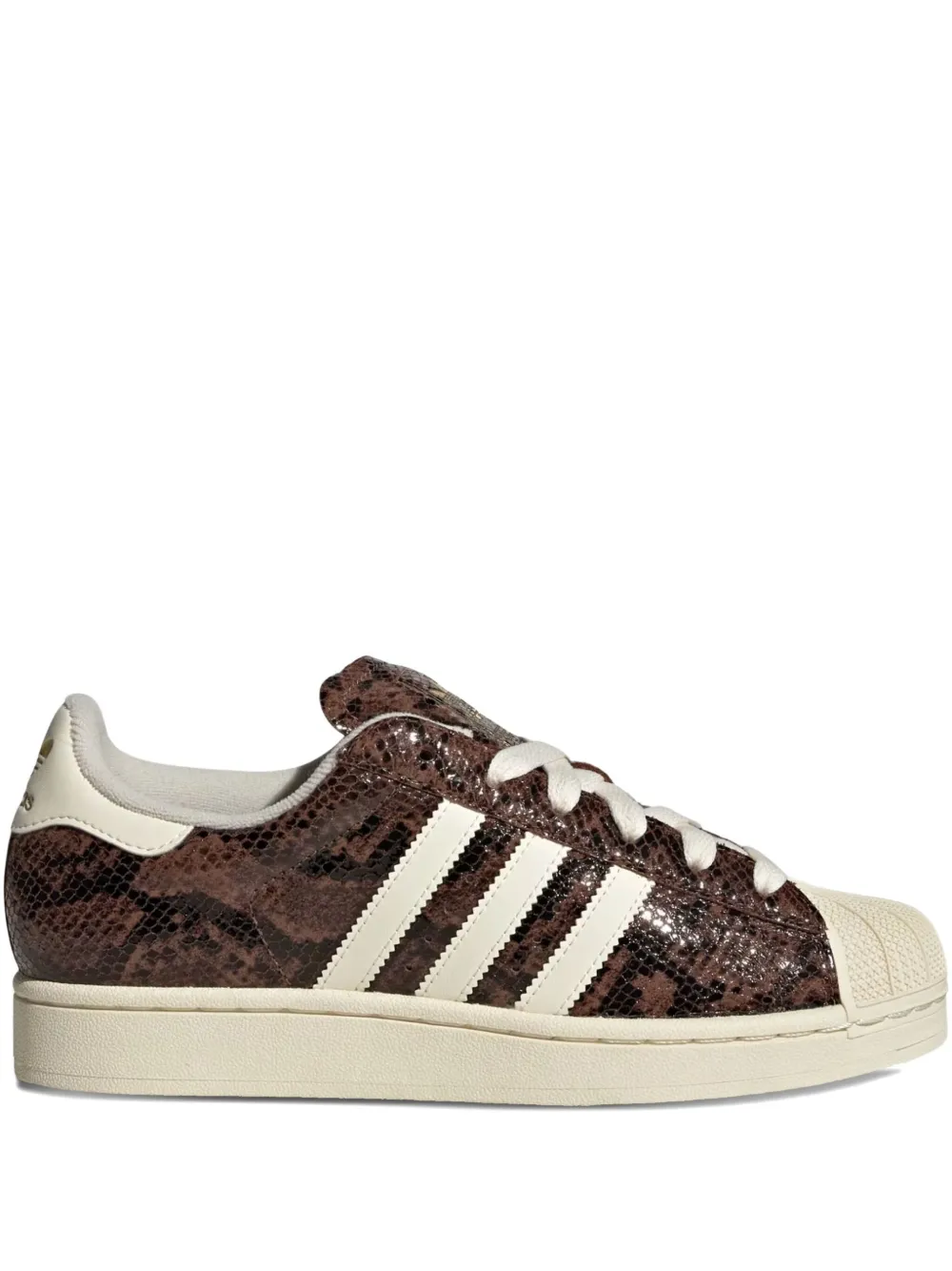 Adidas Originals Snakeskin Striped Sneakers In Brown
