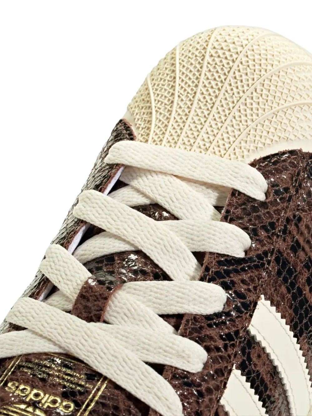 Adidas Originals Snakeskin Striped Sneakers In Brown