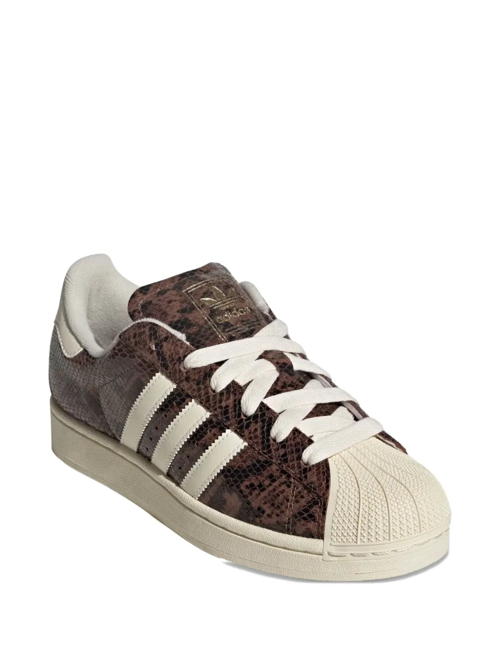 Adidas Originals Snakeskin Striped Sneakers In Brown