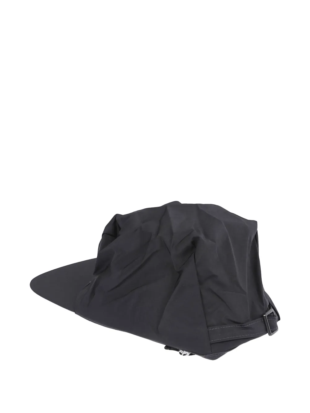 Homme Plissé Issey Miyake Geplooide pet met gewelfde rand - Zwart