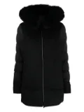 Moorer fur-trimmed quilted down coat - Black