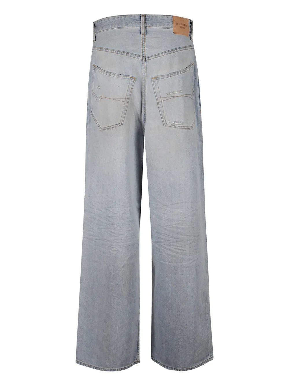Balenciaga Gerafelde jeans - Blauw
