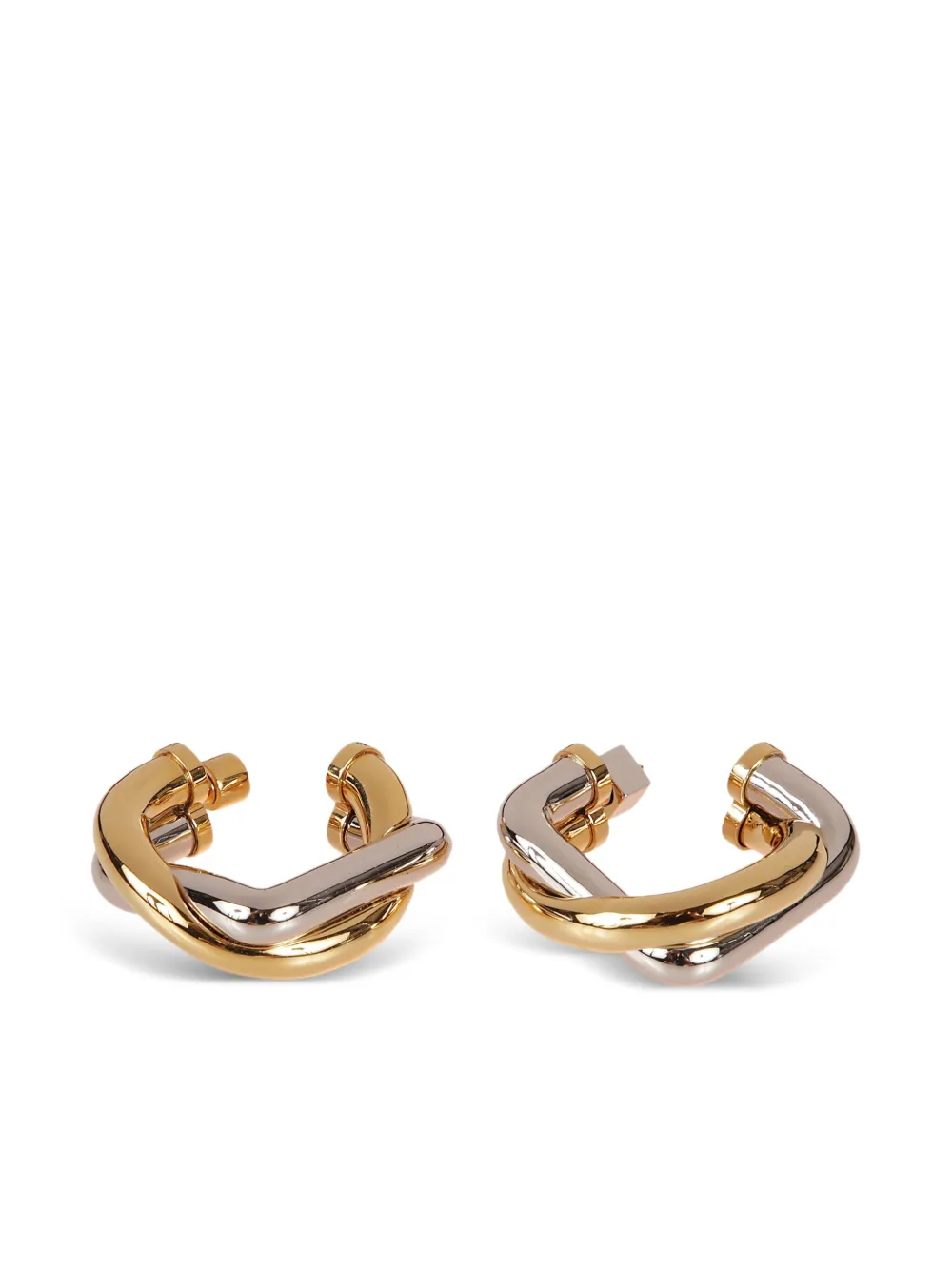 Jacquemus Doppio intertwined hoop earrings | Gold | Image 1
